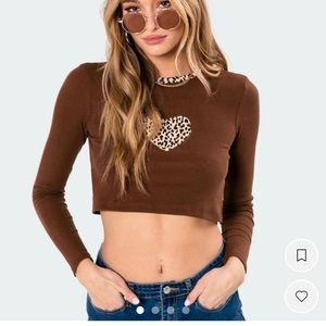 Edikted Close to My Heart Crop Top